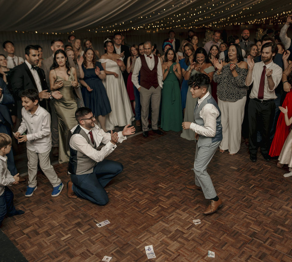 people dancing at wedding at netley hall