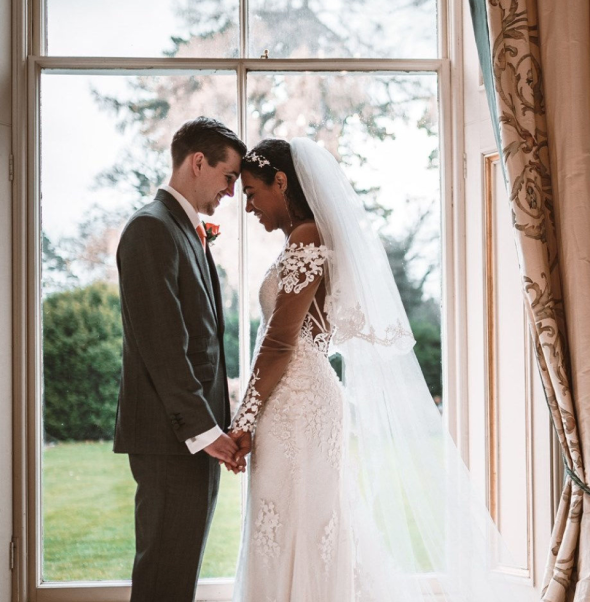 couple getting married at Netley Hall